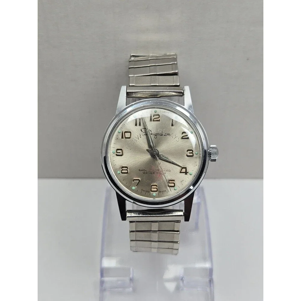Vintage Ingraham Dogwood Relays 1967 Shot Put Swiss Manual Wind Award Watch Mens